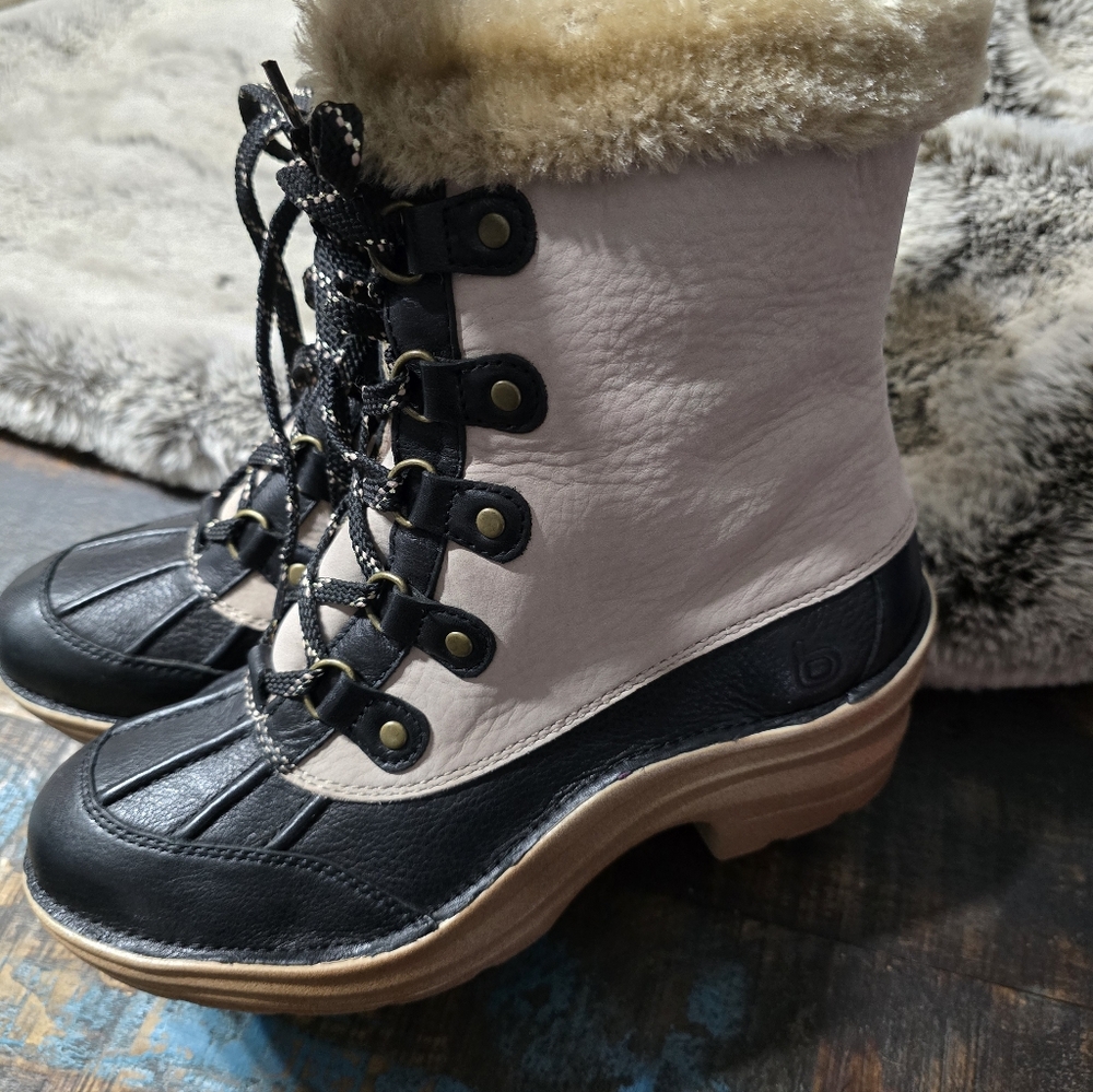 Bionica Black and Cream Winter Boots - Picture 3 of 6